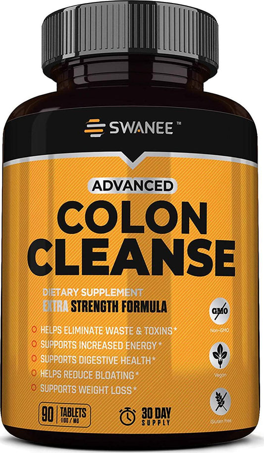 Advanced Colon Cleanse for Regularity, Weight Loss, Full Body Detox, Bloating and Complexion 90 Tablets