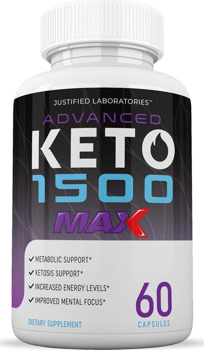 Advanced Keto 1500 Max 1200MG Pills Includes Apple Cider Vinegar goBHB Exogenous Ketones Advanced Ketogenic Supplement Ketosis Support for Men Women 60 Capsules