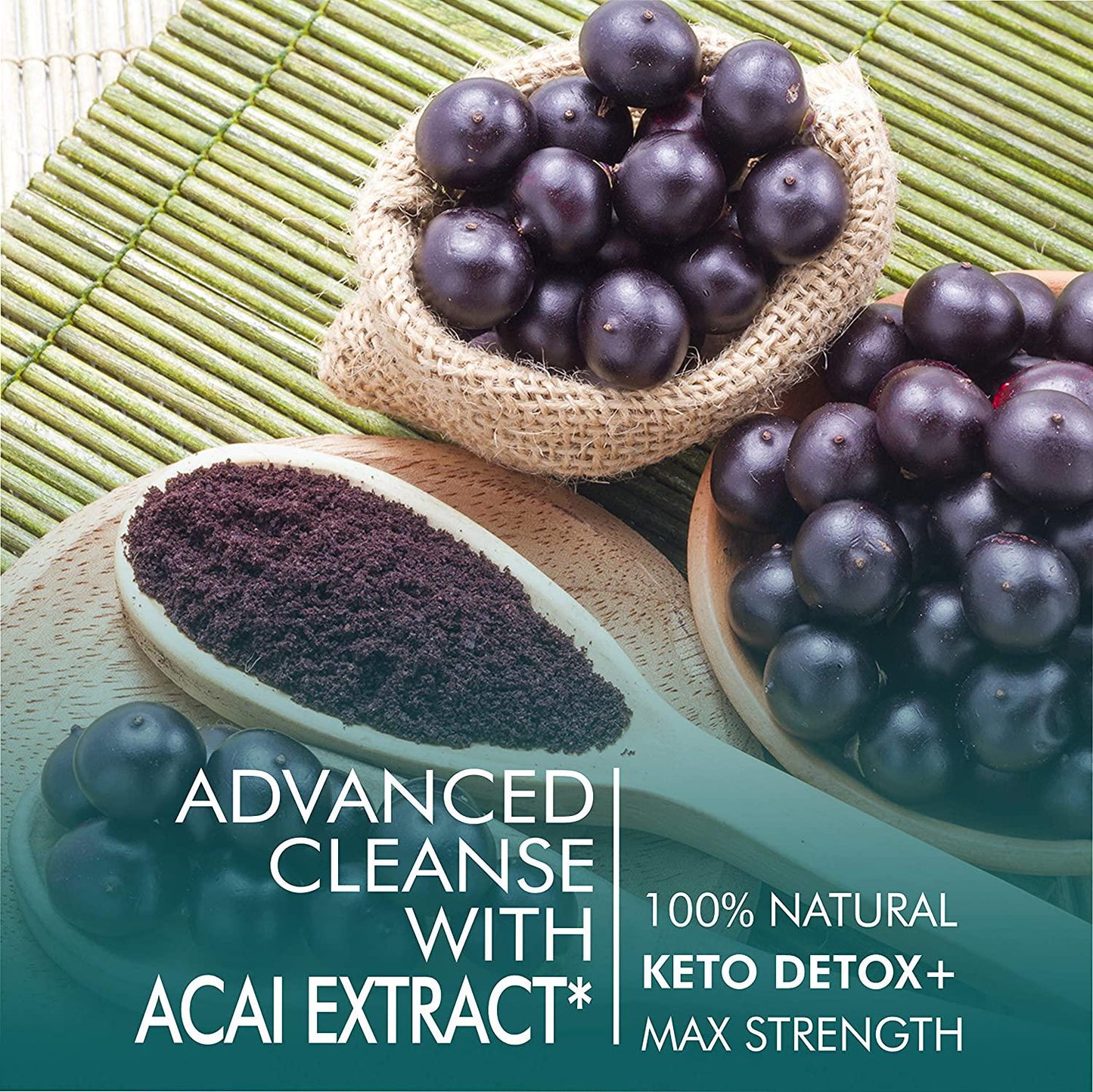Advanced Keto Colon Cleanser and Detox for Weight Loss - Aids Healthy Colon Function and Eliminate Toxins - Pure Ketogenic Colon Detox Pills with Acai Berry Extract for Men and Women - 60 Capsules