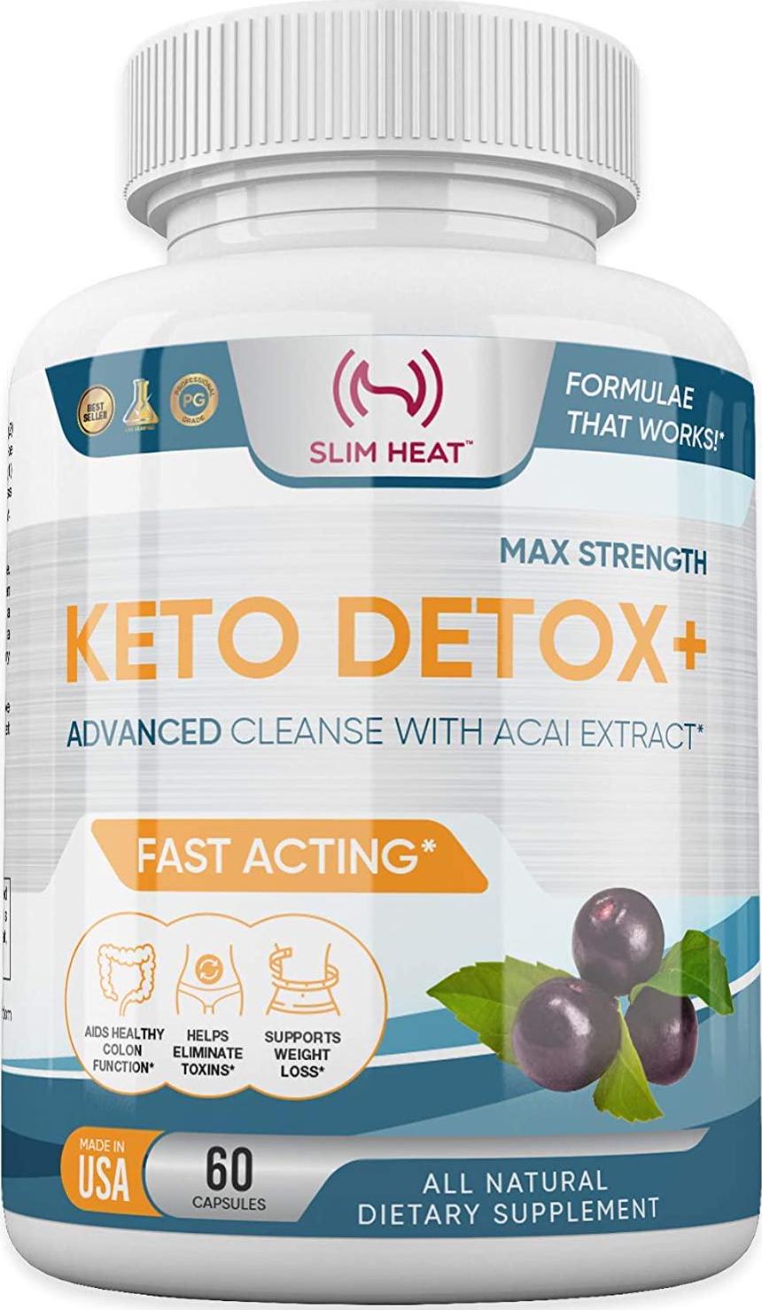 Advanced Keto Colon Cleanser and Detox for Weight Loss - Aids Healthy Colon Function and Eliminate Toxins - Pure Ketogenic Colon Detox Pills with Acai Berry Extract for Men and Women - 60 Capsules