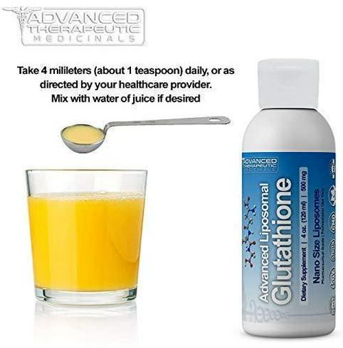 Advanced Liposomal Glutathione Supplement | 4 oz 500mg | Organic Nano Glutathione Liposomal Liquid | L-Glutathione Reduced Liposomes by Advanced Therapeutic Medicinals - No Soy, Non GMO, Vegan, USA