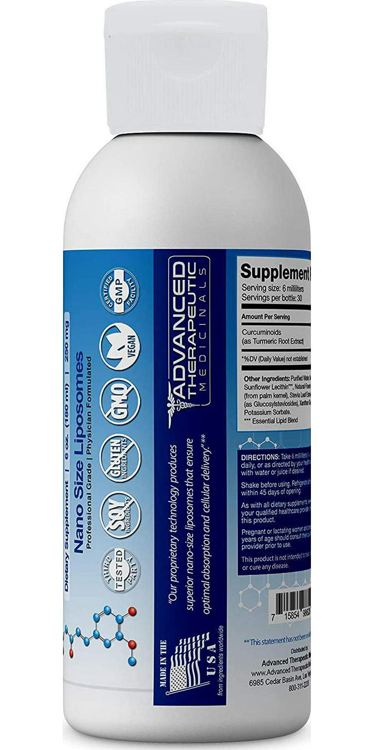 Advanced Liposomal Turmeric Curcumin 6 oz - Best Tumeric Supplements
