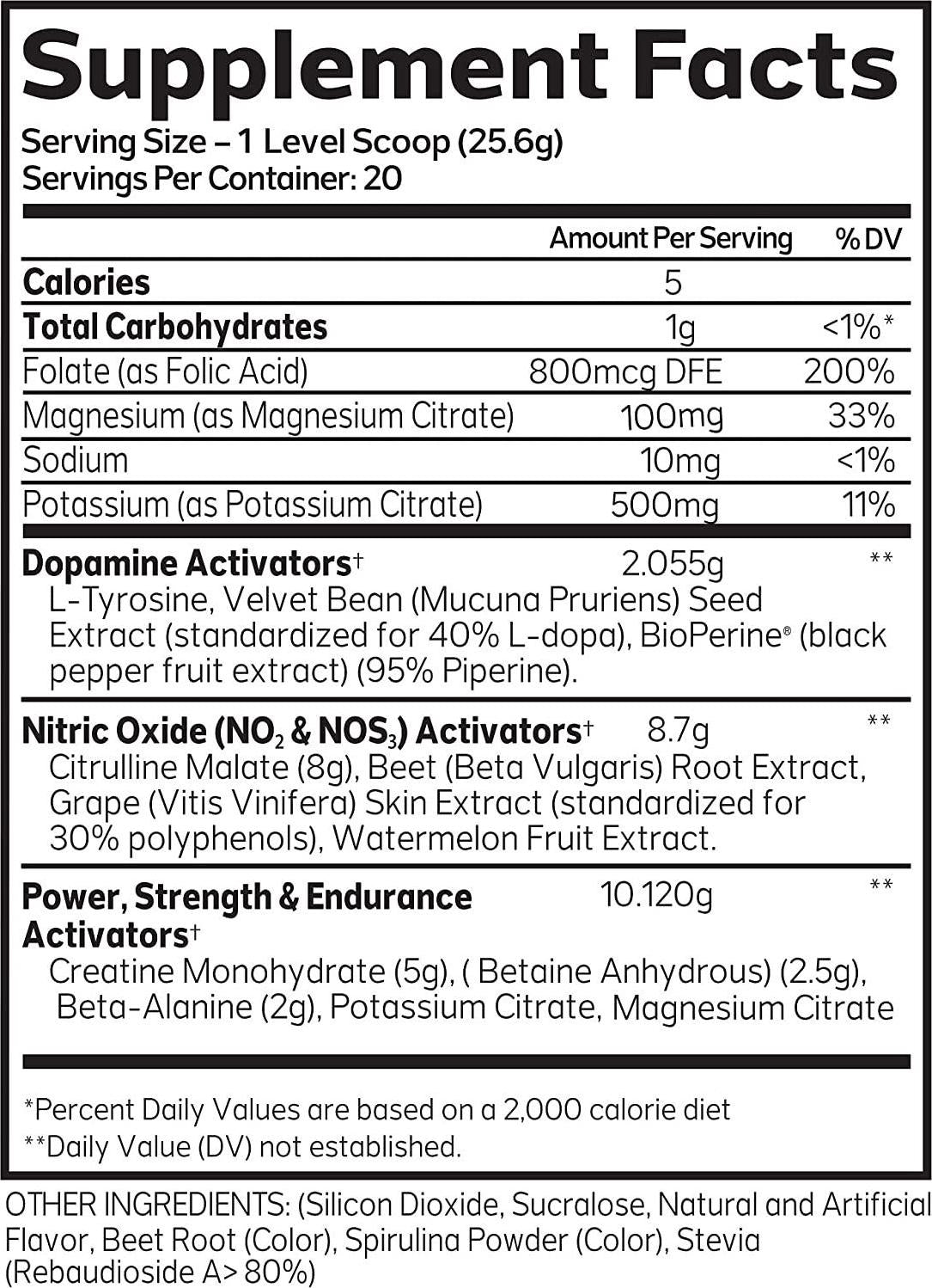 Advanced Molecular Labs - Pre Workout Powder, Increases Drive, Performance Enhancer, Blue Raspberry, 18.34 oz