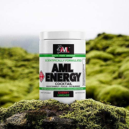 Advanced Molecular Labs - AML Energy, Energy Drink Powder, Electrolyte Energy Drink Mix, Boost Energy and Improve Focus, Energy Powder with Essential Amino Acids, Cherry Limeade, 8.47 Ounces