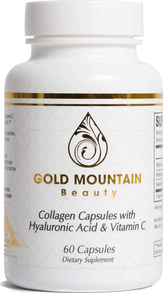 Advanced Multi Collagen Pills Supplement - Hyaluronic Acid, Vitamin C, and Collagen Protein Peptides for Anti-Aging Joint Formula, Boost Hair, Nails, and Skin Health (1 Monthly Supply)