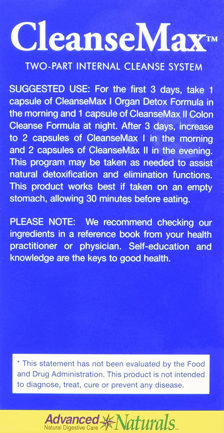 Advanced Naturals Cleansemax 2-Part Kit Blue and White 60 Count (Pack of 2) 120 Count