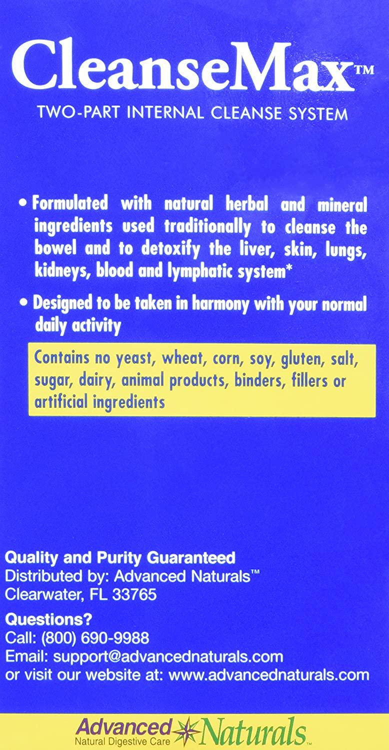 Advanced Naturals Cleansemax 2-Part Kit Blue and White 60 Count (Pack of 2) 120 Count