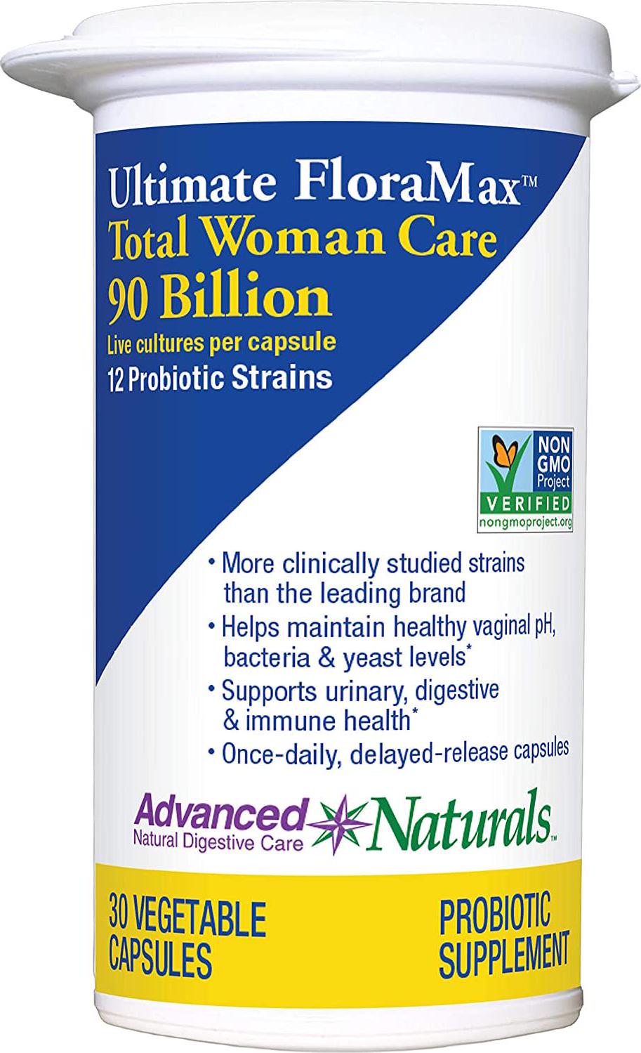 Advanced Naturals Ultimate Floramax Total Woman Care 90 Billion Caps, 30 Count