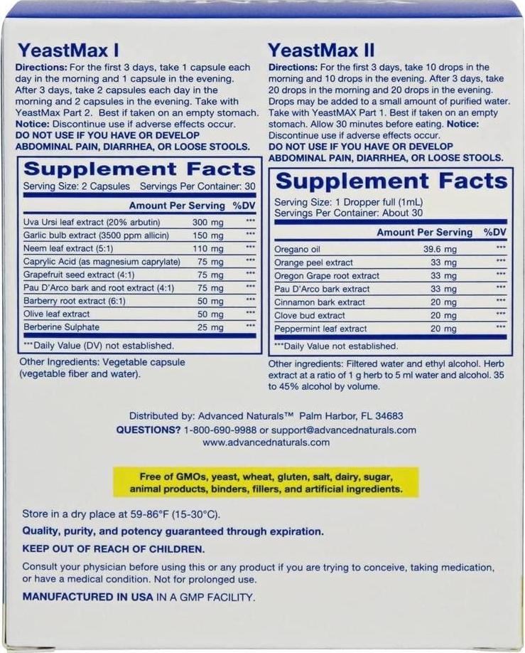 Advanced Naturals Yeastmax 2-Part Kit