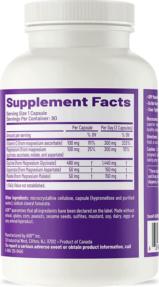 Advanced Orthomolecular Research AOR Advanced Magnesium Complex 90 Vegan Capsules