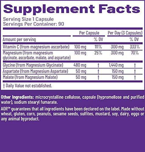 Advanced Orthomolecular Research AOR Advanced Magnesium Complex 90 Vegan Capsules