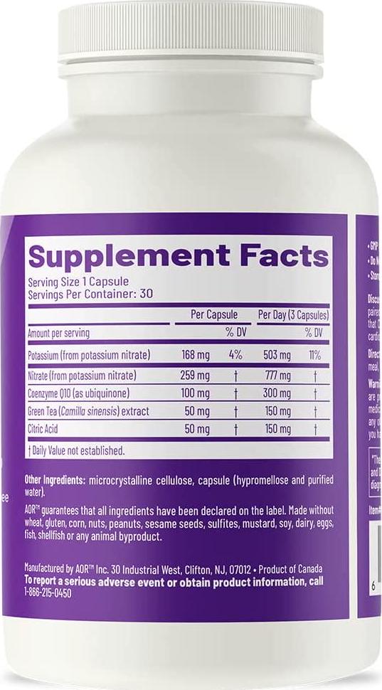 Advanced Orthomolecular Research AOR Cardio Nox 30 Vegan Capsules