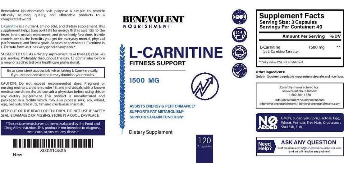 Advanced Strength L-Carnitine Supplement - 1500 MG High Potency L-Tartrate Amino Acids, 120 Veg Capsules, Increased Metabolism, Energy, Performance, Muscle Gain, Supports Memory, Focus Pro L Carnitine