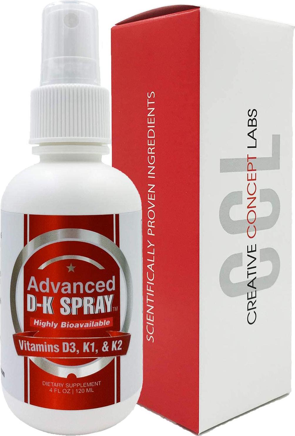 Advanced Vitamin D3 and K2 Spray-Most Effective Delivery with Nano Technology Provides Instant Absorption. More Effective Than Pills, Powders, and Capsules. (4 oz)