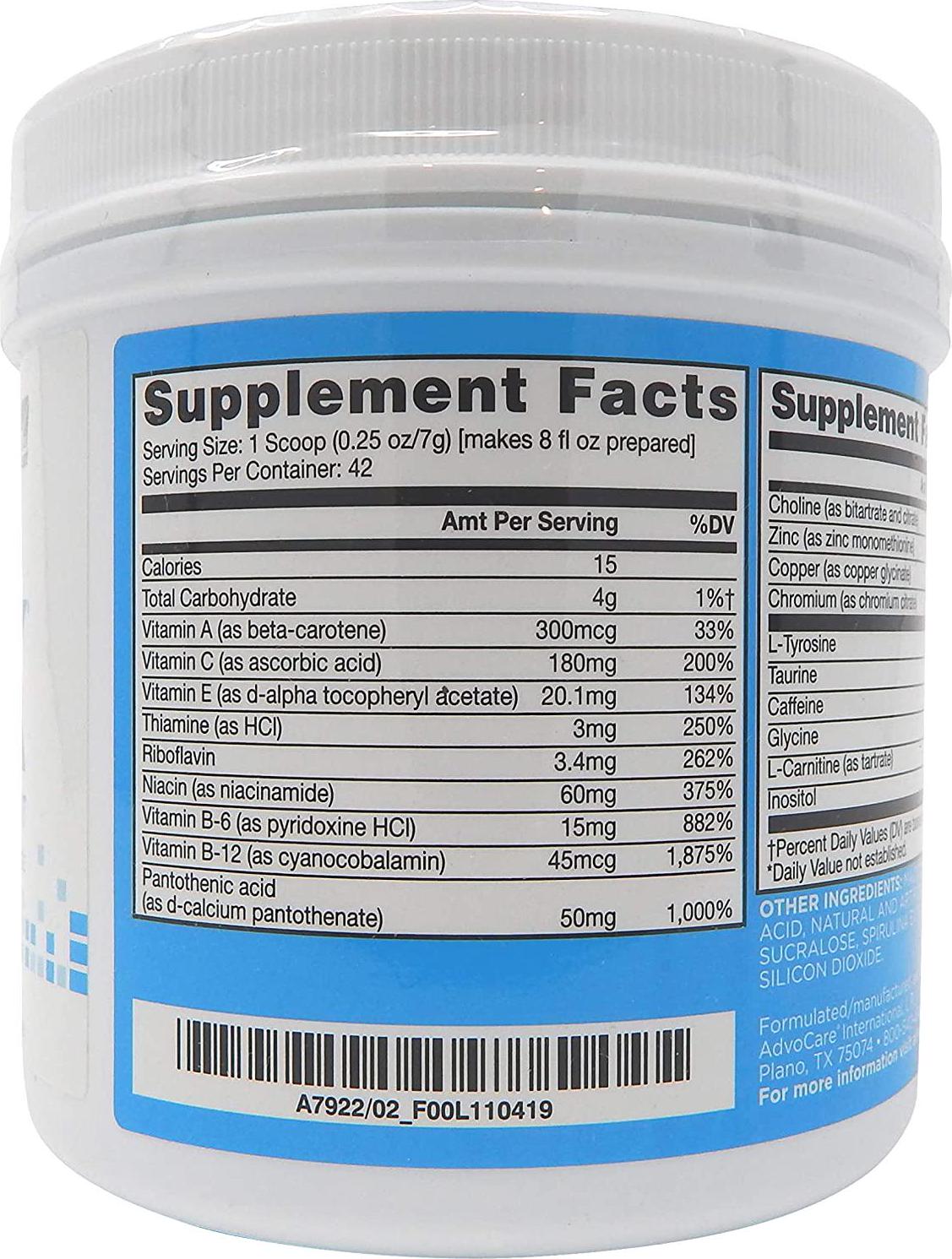 Advocare Spark Blue Raspberry Energy Formula (42 Serving)