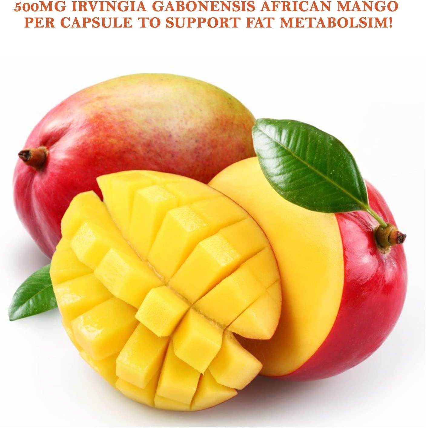 African Mango Seed Extract Irvingia Gabonensis Supports Metabolism and Fat Burning Weight Management Supplement Metabolic Booster, Non-GMO Formula 60 Capsules Made in USA by Amate Life