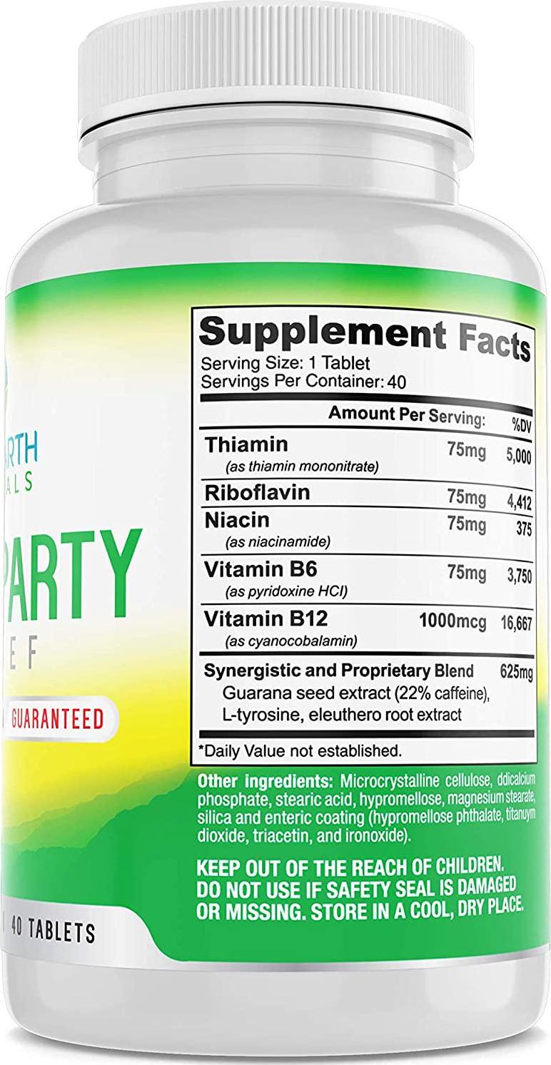 After Party - with B Vitamins, Guarana Seed Extract, L-tyrosine and More for Better Mornings - 40 Count