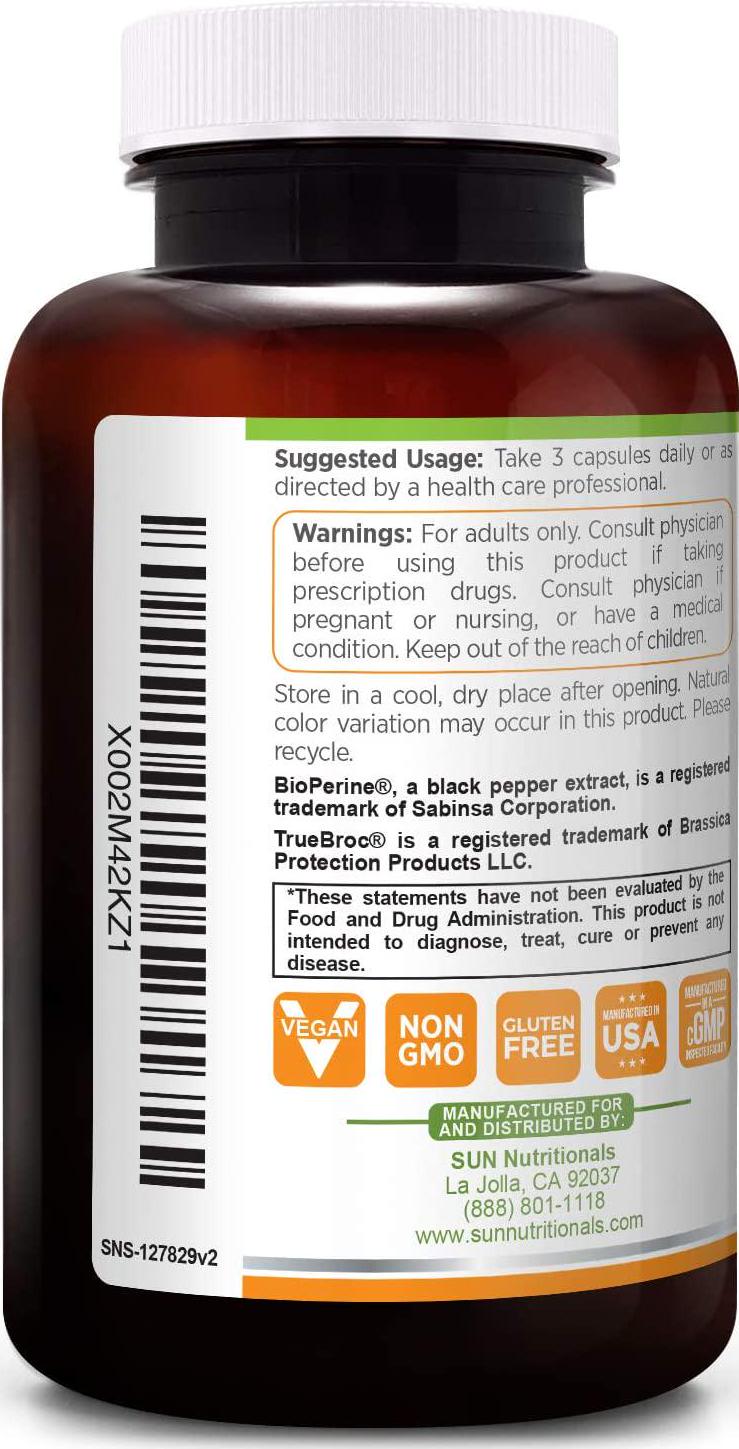 Age Defense with Sulforaphane precursors Glucoraphanin and Myrosinase, NAD+ boosters Apigenin, Niacin and Trimethylglycine, Nrf2 and Sirtuin activators Pterostilbene and Trans-Resveratrol, Vitamin K2, Magnesium - Sun Nutritionals