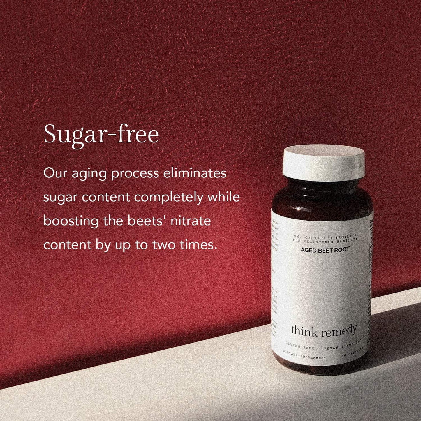 Aged Beet Root Capsules - Beet Pills for High Blood Pressure and Stamina - Organic Beet Root Powder - Nitric Oxide Supplement - Nitrate No Sugar - 30 Capsules - Beet Root Supplement - Super Beets