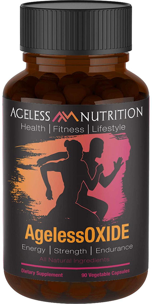 Ageless Nutrition: AgelessOXIDE - Natural Pre-Workout Nitric Oxide Support for Strength and Endurance - 30-Day Supply - with Amino Acids, AAKG and Beetroot - Safe from Heavy Metals - Made in The USA