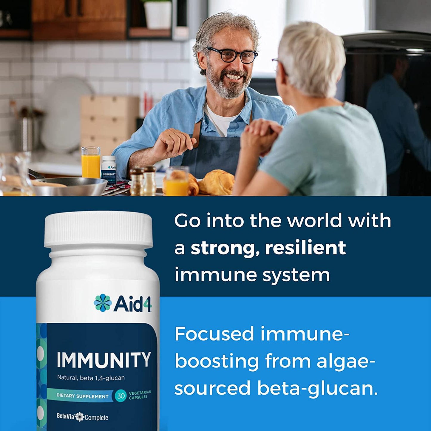 Aid4 Immunity | Superfood Immune Health Support from Algae (Beta 1,3-Glucan)