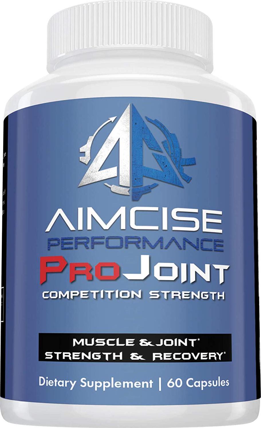 Aimcise Performance ProJoint Supplement with Glucosamine and Turmeric | Powerful Pain Muscle and Joint Recovery, Promotes Speed, Helps Back Pain Knees Hands Inflammatory - 60 Day Supply