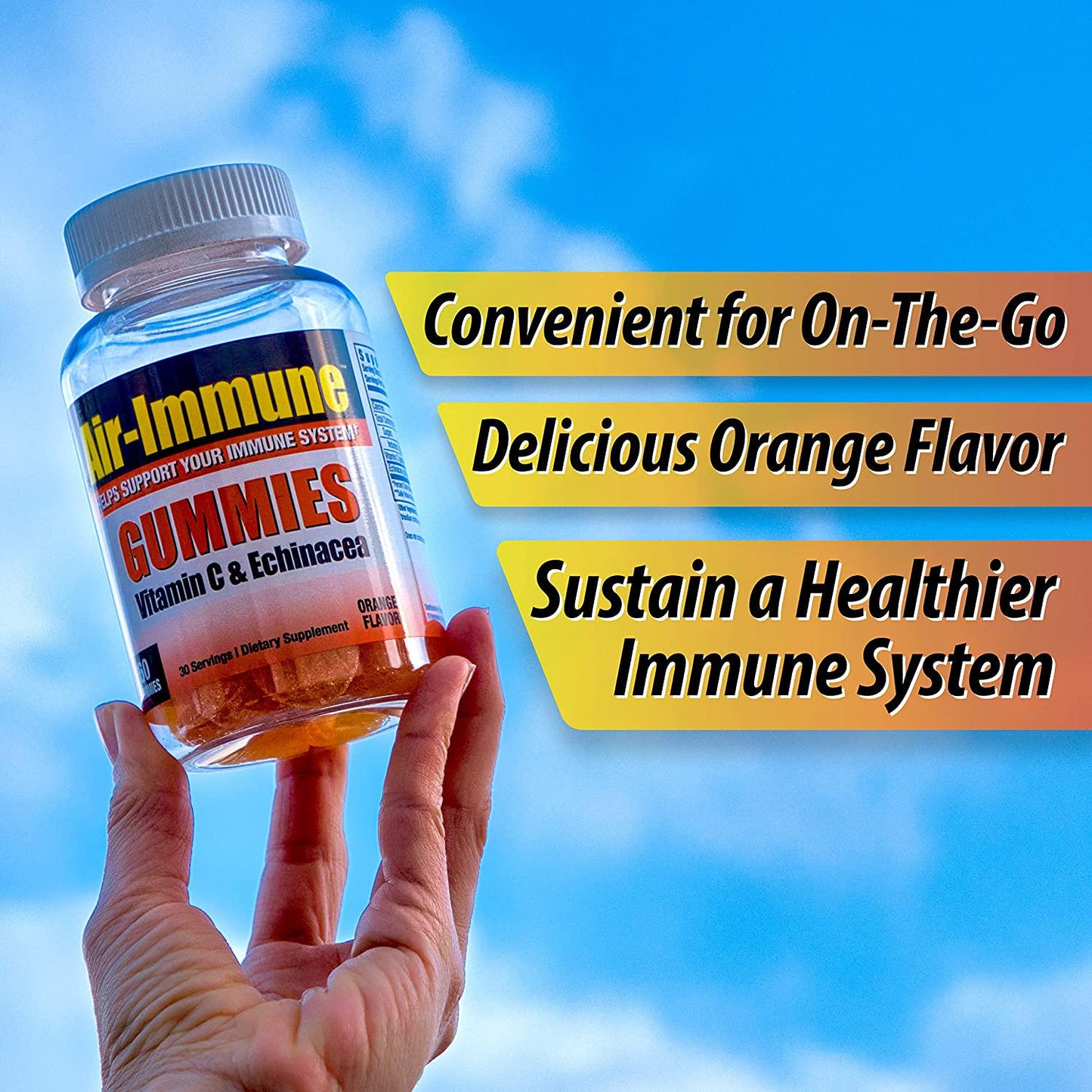 Air-Immune Gummies with Vitamin C and Echinacea, 60 Gummies, 30 Servigs