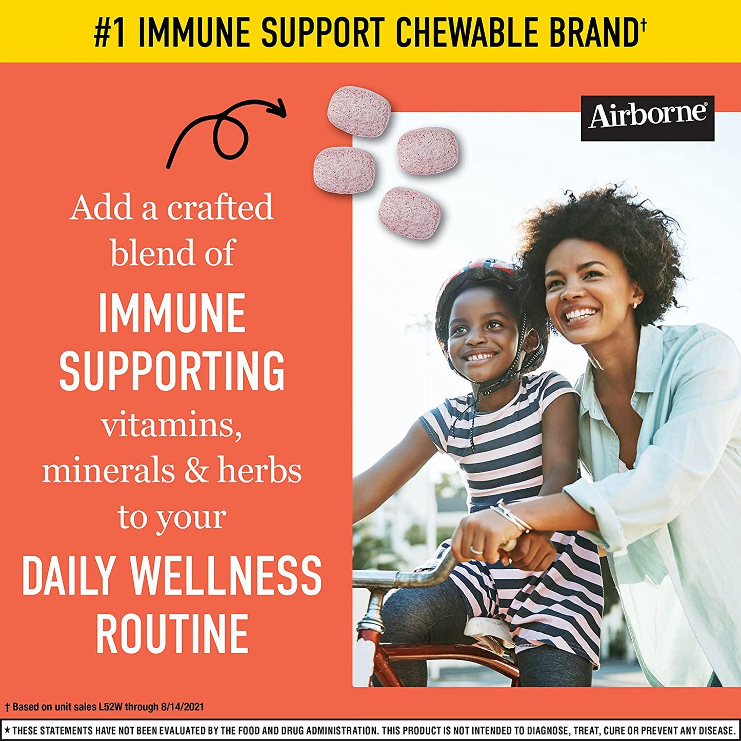 Airborne 1000mg Vitamin C Chewable Tablets with Zinc, Immune Support Supplement with Powerful Antioxidants Vitamins A C and E - (116 count bottle), Very Berry Flavor, Gluten-Free