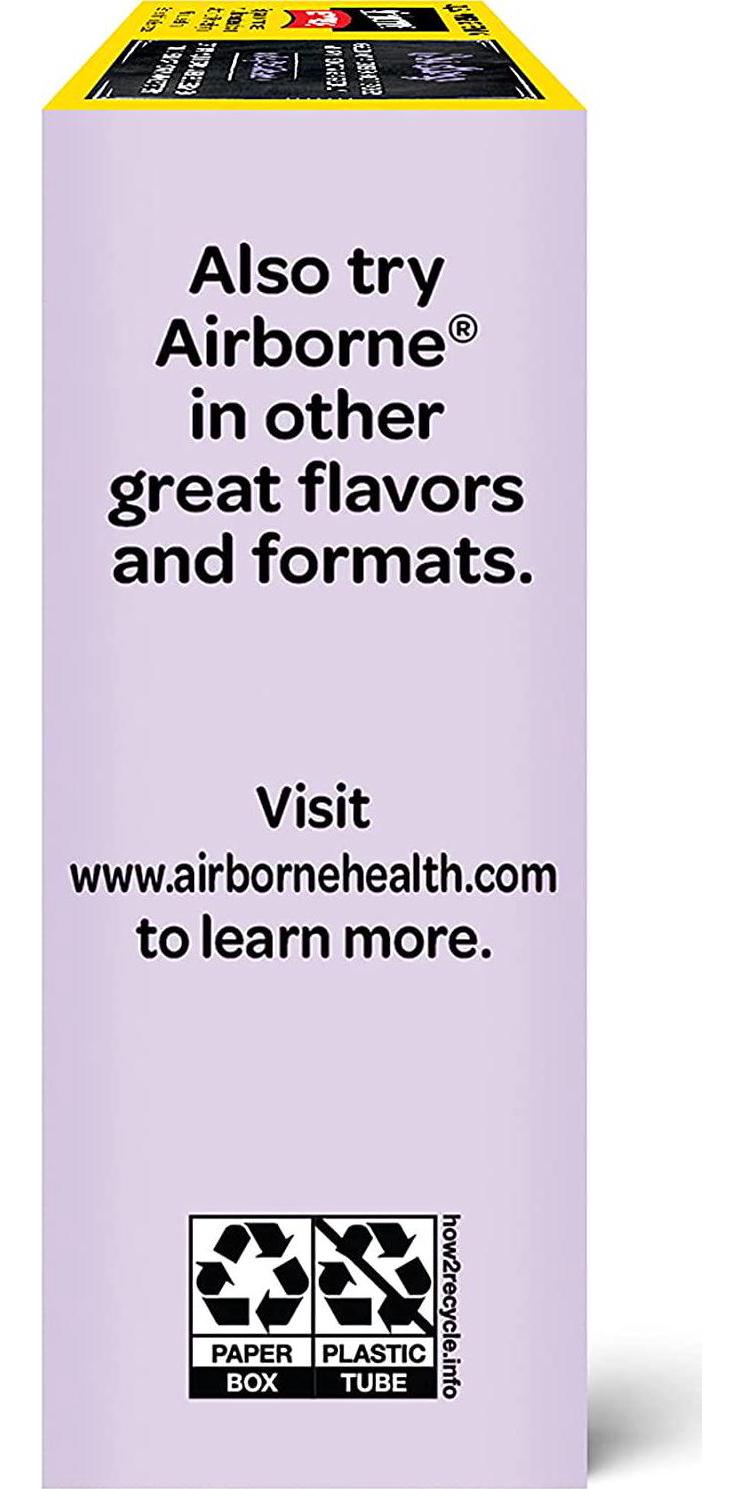 Airborne Elderberry Extract + Vitamin C 1000mg (per serving) - Effervescent Tablets (30 count in a box), Gluten-Free Immune Support Supplement, With Vitamins A C E, Zinc, Selenium, Sugar Free