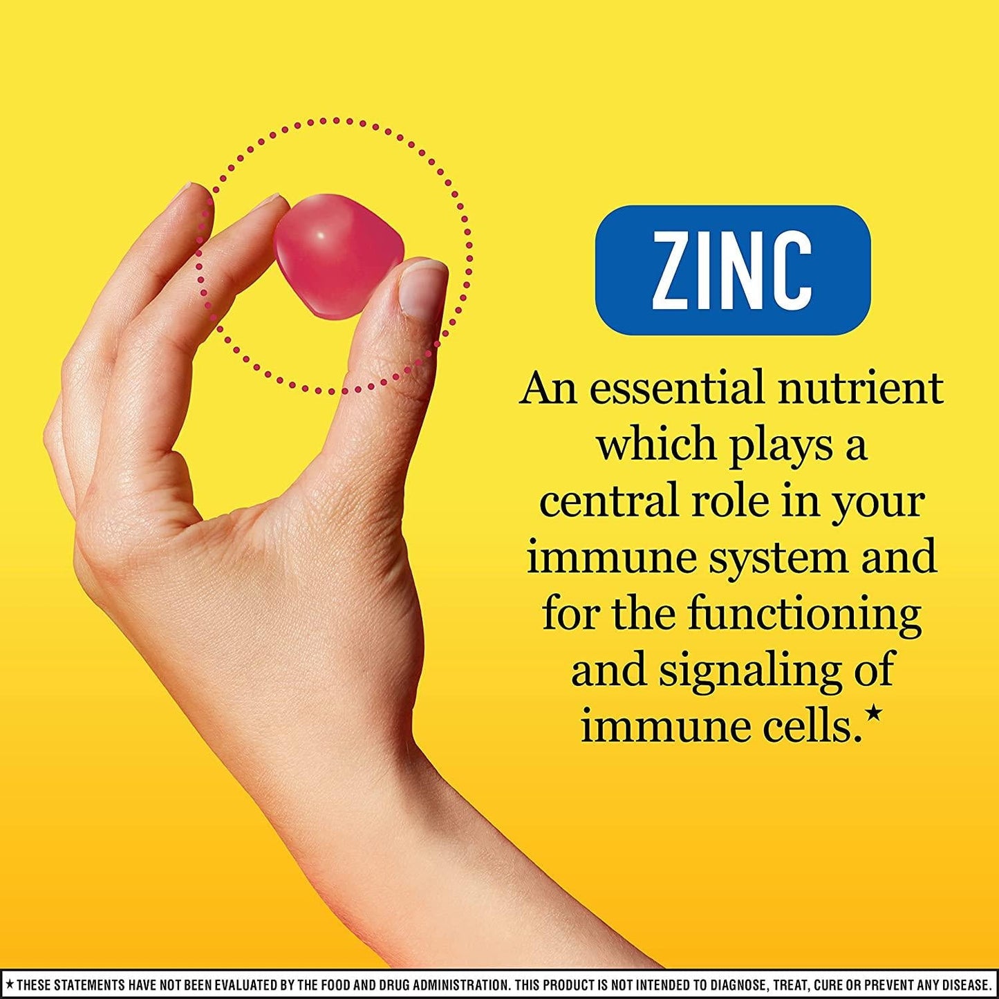 Airborne Zinc Gummies, Chewable Zinc Immune Support Supplement - Non-GMO Project Verified, Gluten and Gelatin Free - (60 count bottle), Grapefruit Flavor