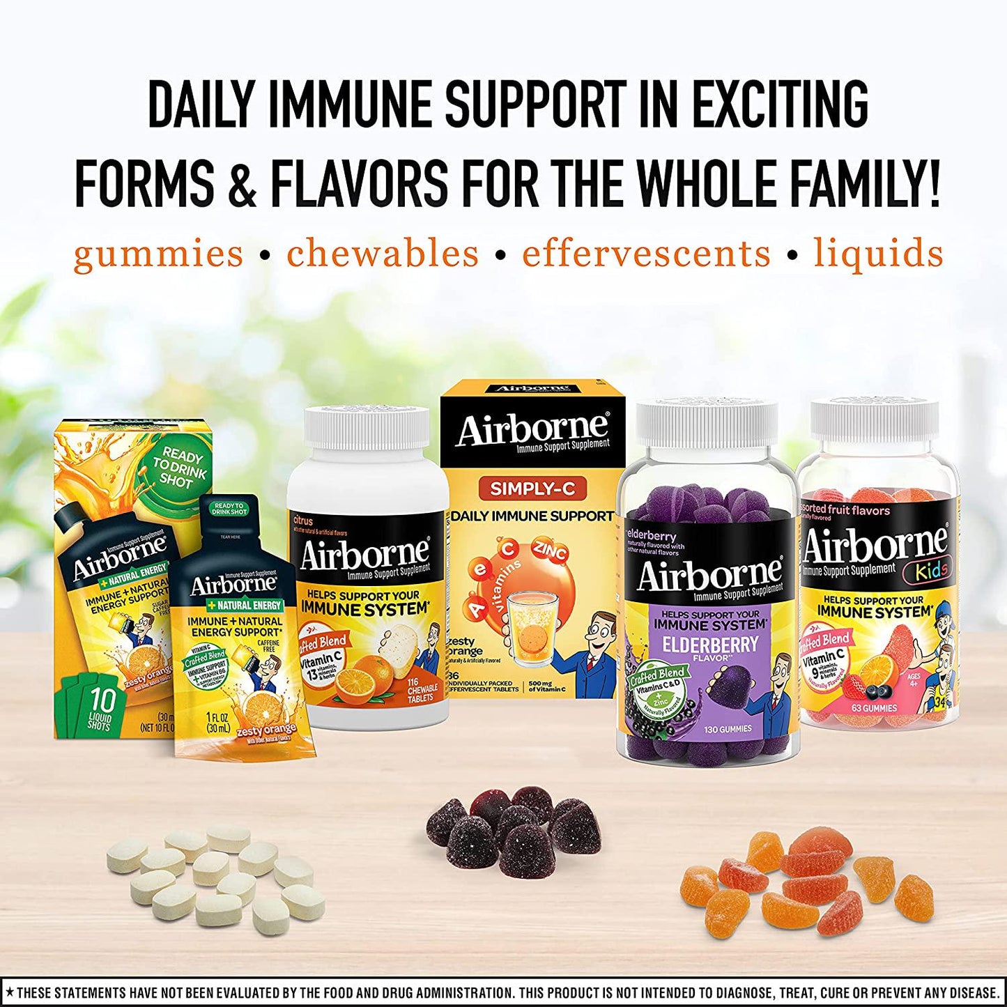 Airborne Zinc Gummies, Chewable Zinc Immune Support Supplement - Non-GMO Project Verified, Gluten and Gelatin Free - (60 count bottle), Grapefruit Flavor