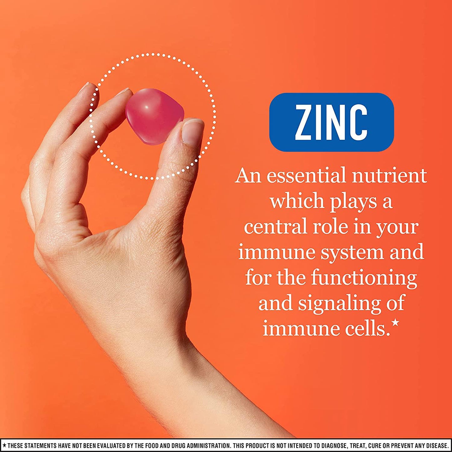 Airborne Zinc Gummies, Chewable Zinc Immune Support Supplement - Non-GMO Project Verified, Gluten and Gelatin Free - (60 count bottle), Grapefruit Flavor