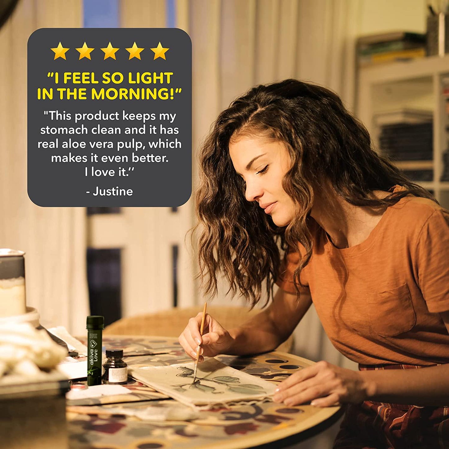 Akiva Superfoods Activated Charcoal Aloe Vera Daily Detox Shot, Bloating Relief, 2oz. Ready to Drink Servings (Pack of 30)