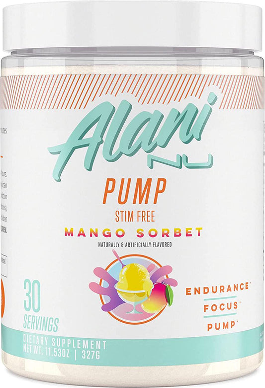 Alani Nu Pump Stim Free - Mango Sorbet - 30 Servings