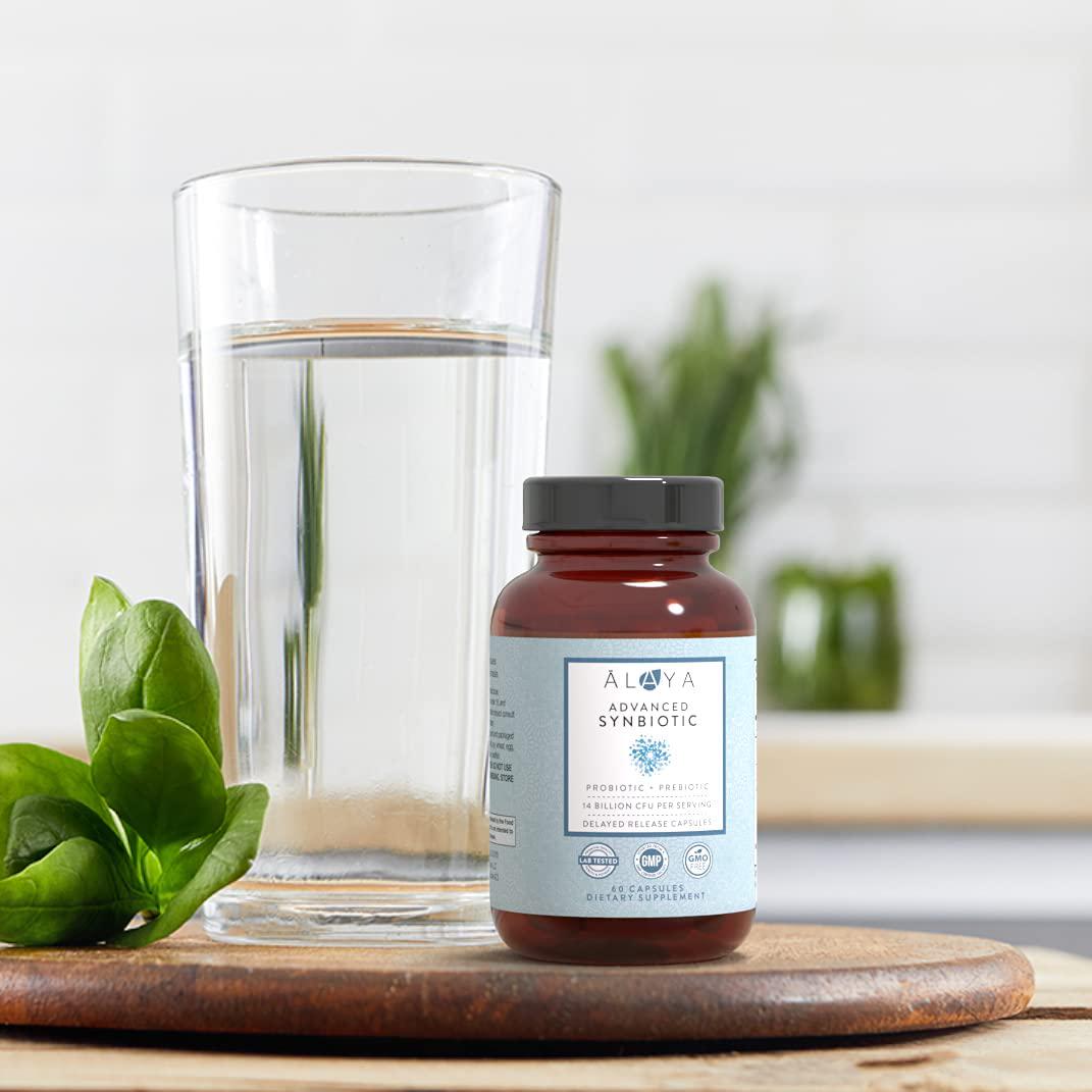 Alaya Naturals - Advanced Probiotic with Prebiotic, 4.4 Billion CFU Supports Gut Health, Delayed Release, 60 Capsules