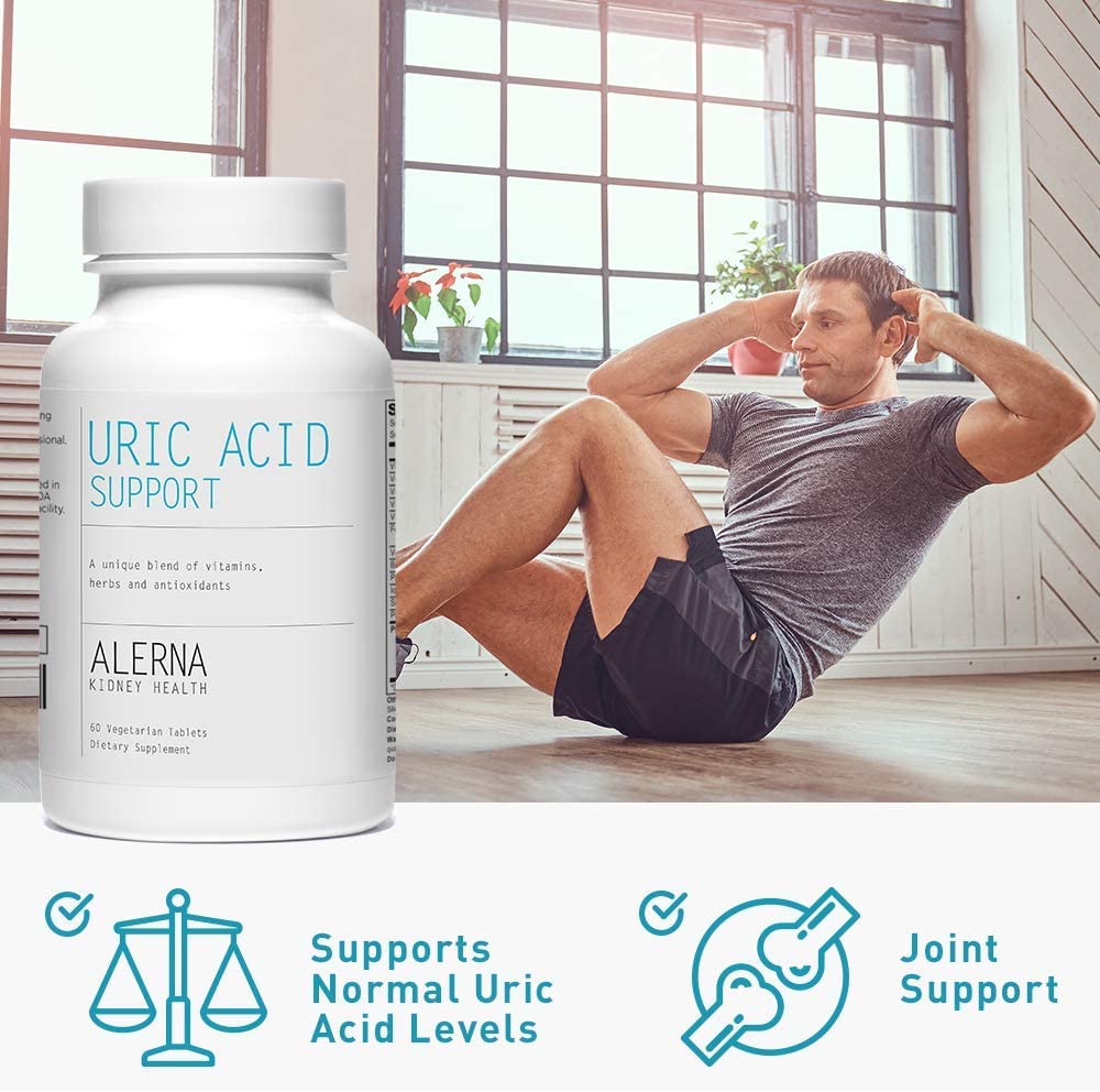 Alerna Kidney Health: Uric Acid Support with Tart Cherry , Celery Extract , Turmeric , Quercetin , and More to Support Normal Kidney Function - 3 Bottles