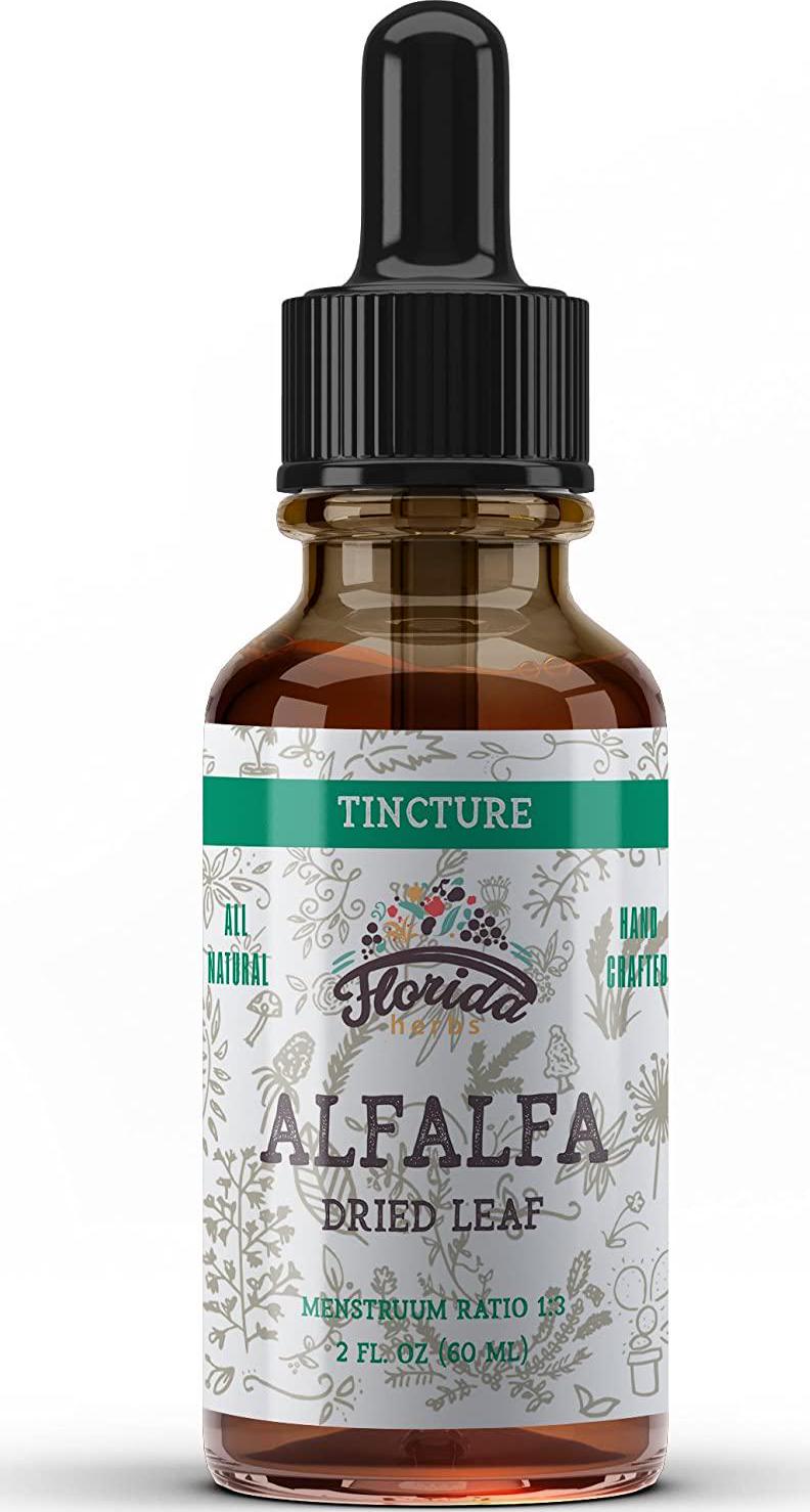 Alfalfa Tincture, Organic Alfalfa Extract (Medicago Sativa) Dried Leaf, Antioxidant Extract for Immune Support, Non-GMO in Cold-Pressed Organic Vegetable Glycerin 2 oz, 670 mg