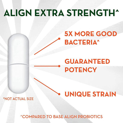 Align Extra Strength Probiotic, Probiotic Supplement for Digestive Health in Men and Women, 42 capsules, #1 Doctor Recommended Probiotics Brand (Packaging May Vary)