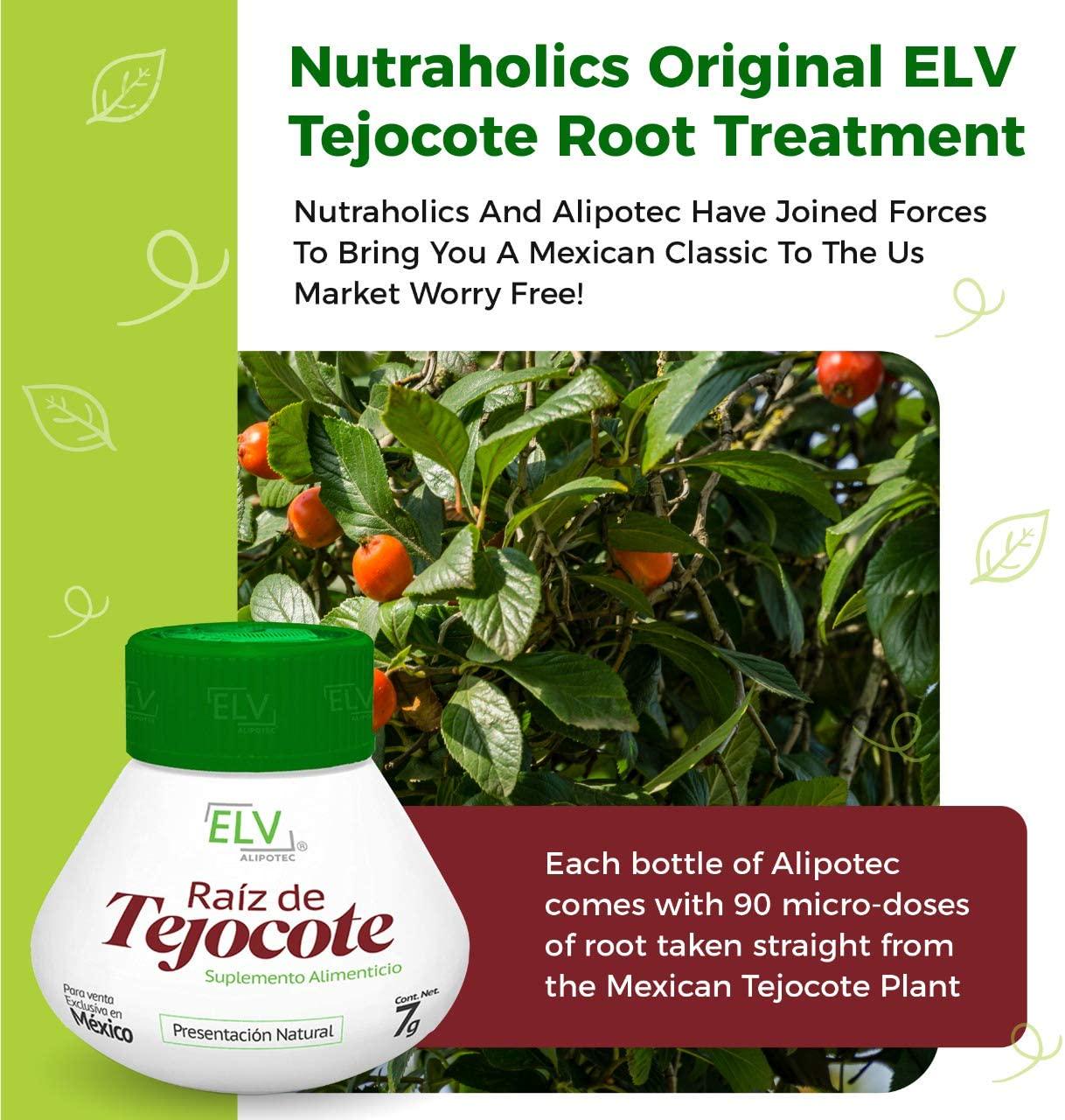 Alipotec ELV Tejocote Root Weight Management - Original Design - 1 Bottle (3 Month Treatment) - Most Popular, All-Natural Weight Supplement in Mexico