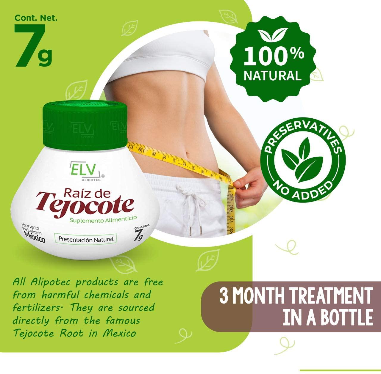 Alipotec ELV Tejocote Root Weight Management - Original Design - 1 Bottle (3 Month Treatment) - Most Popular, All-Natural Weight Supplement in Mexico