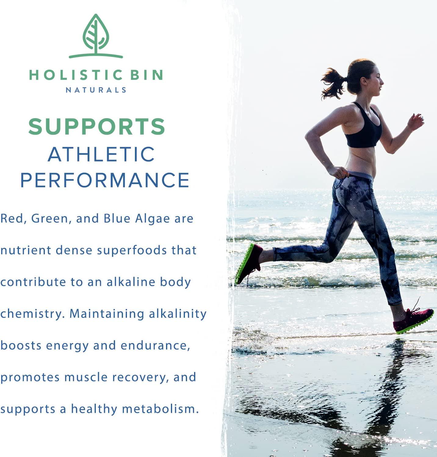 Alkaline Rock Stars Blue Green and Red Algae Supplement - 500mg | Pure Marine Phytoplankton Plus Astaxanthin | Rich in Antioxidants, Chlorophyll, and Vegan Omega 3&#039;s | 30 Day Supply (40 Capsules)