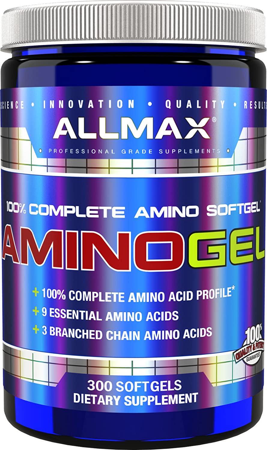AllMax Amino Gel 100% Complete Amino Softgel Caps, 300c