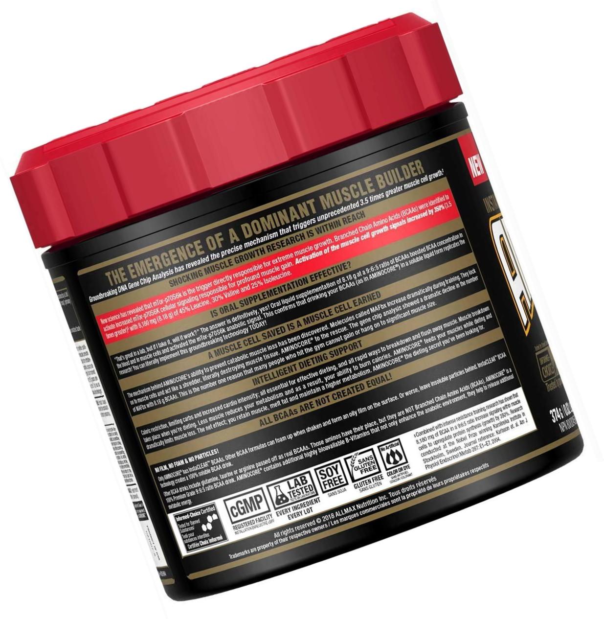 AllMax Aminocore Instantized BCAAs Unflavoured - 44 serve, Unflavoured, 374 Grams