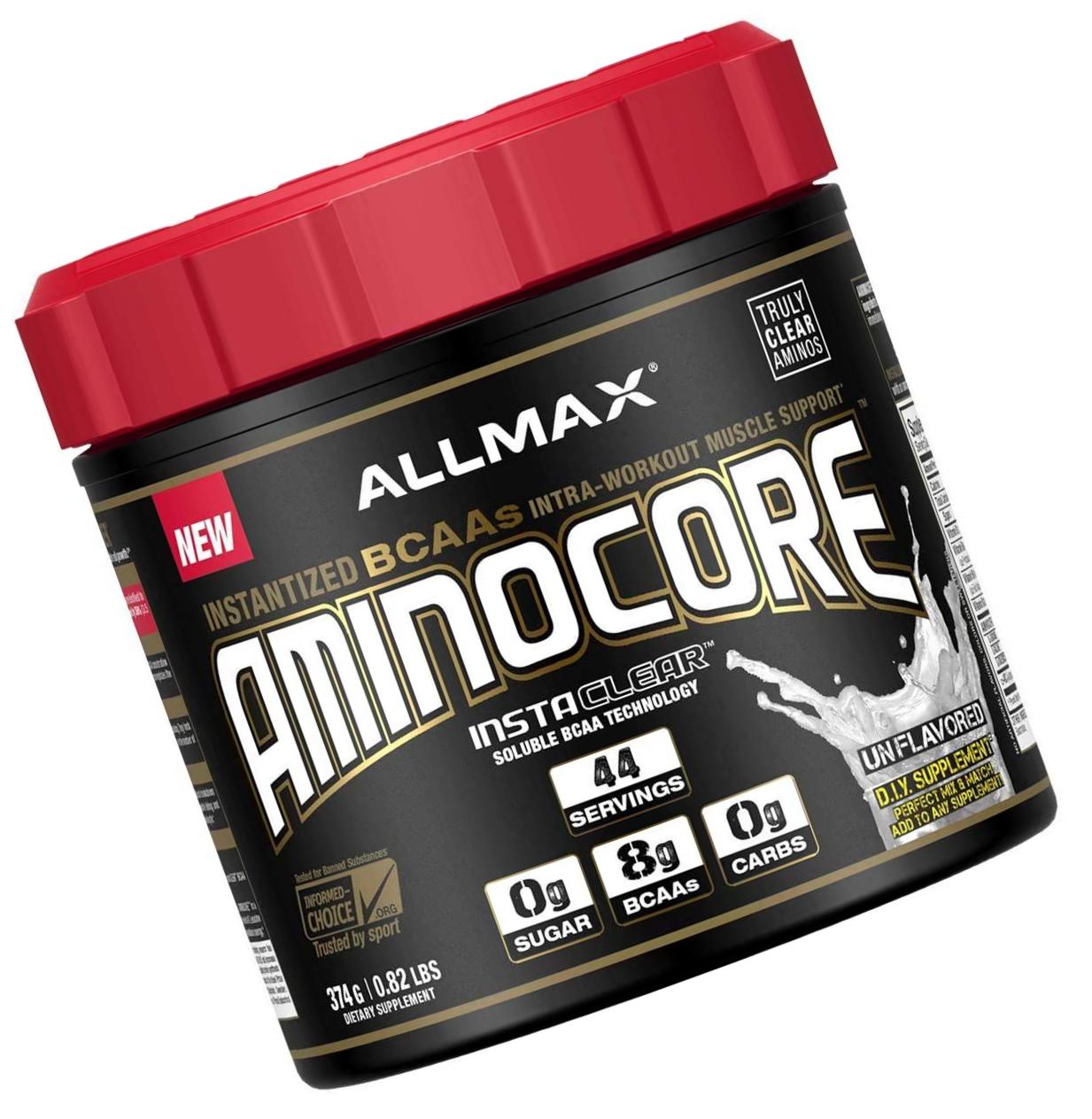 AllMax Aminocore Instantized BCAAs Unflavoured - 44 serve, Unflavoured, 374 Grams