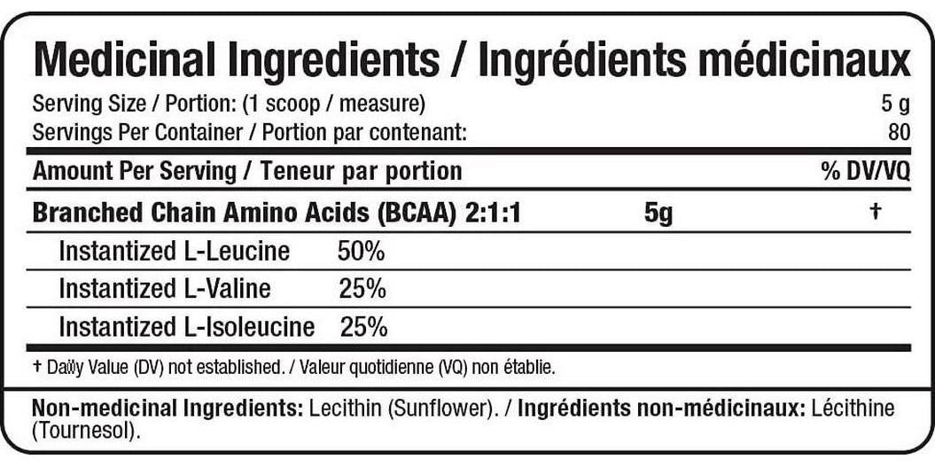 AllMax BCAA Powder 2:1:1 Ratio - Unflavoured - 400g