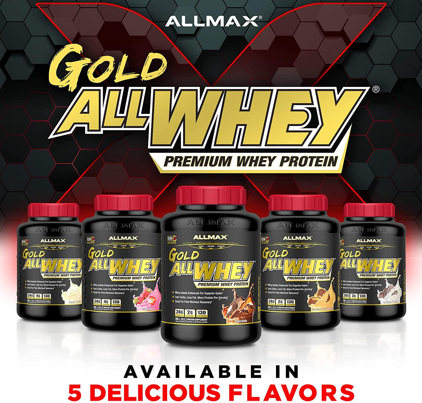 AllMax Nutrition - AllWhey Gold Premium Isolate/Whey Protein Blend Chocolate - 2 lbs.