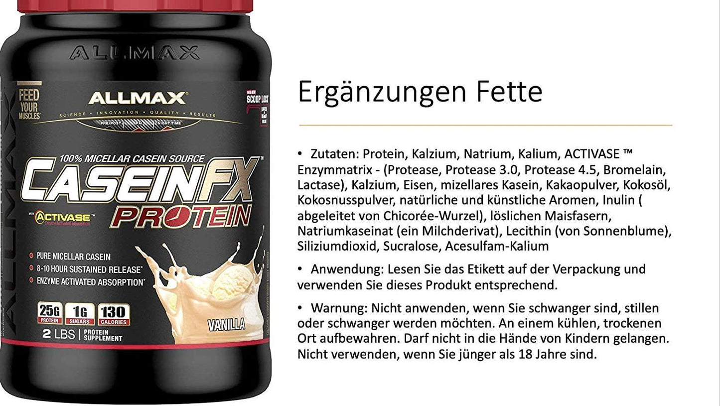 AllMax Nutrition - CaseinFX Ultra-Slow Release Protein Vanilla - 2 lbs.
