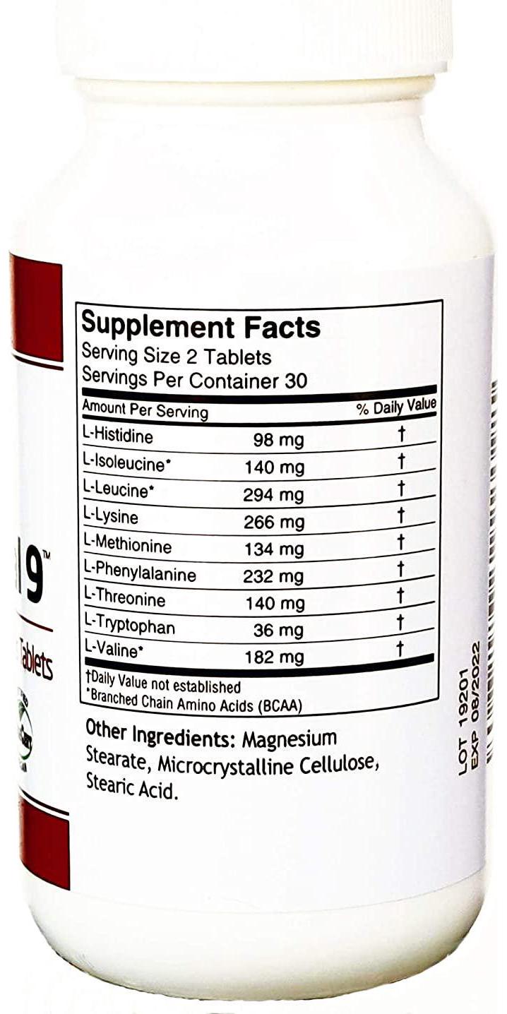 All 9 Essential Amino Acids. Sunshine Biopharma Offers The Ideal Essential Amino Acids Formulation as Tablets for General Wellness, Endurance, Improved Mood and Performance. Vegan Certified