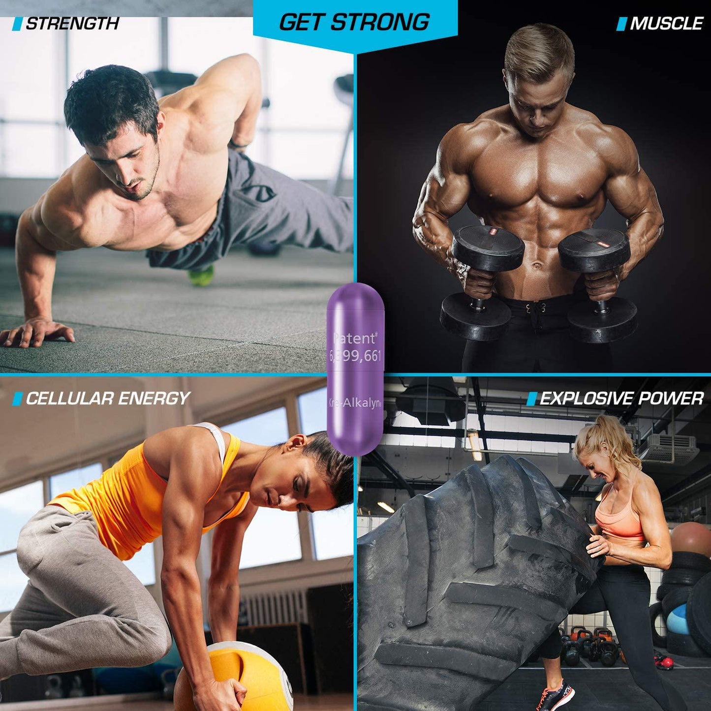 All American EFX Kre-Alkalyn for Muscle Growth and Performance - 20 MORE FREE, 192 Total