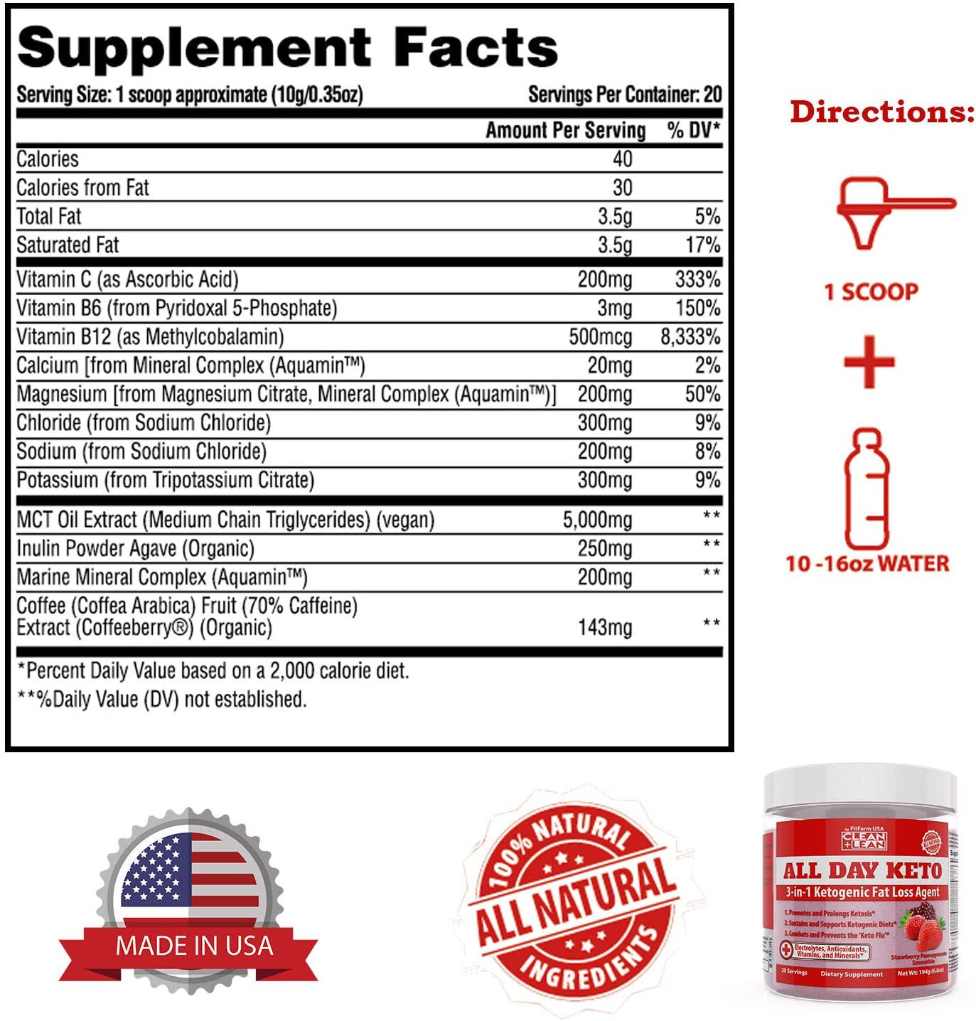 All Day Keto 3-in-1 Ketogenic Fat Loss Agent-Ignite Ketosis, Propel Your Keto Diet